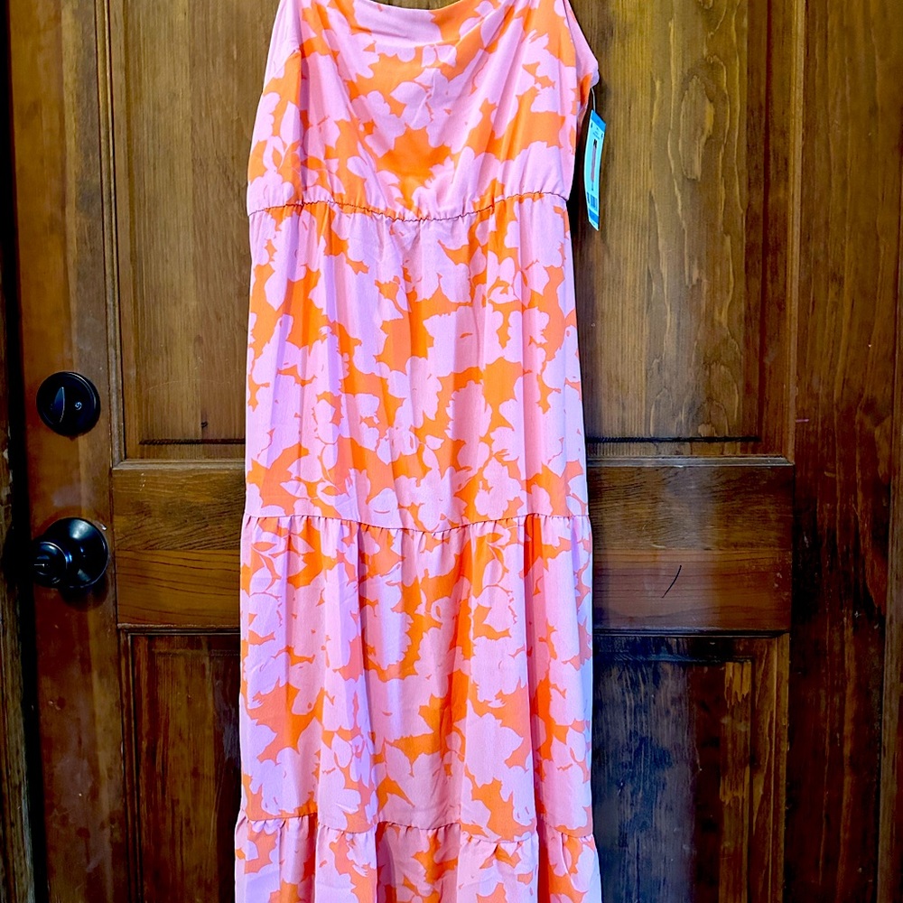 Sanctuary Social Standard sundress in pink and orange, NWT